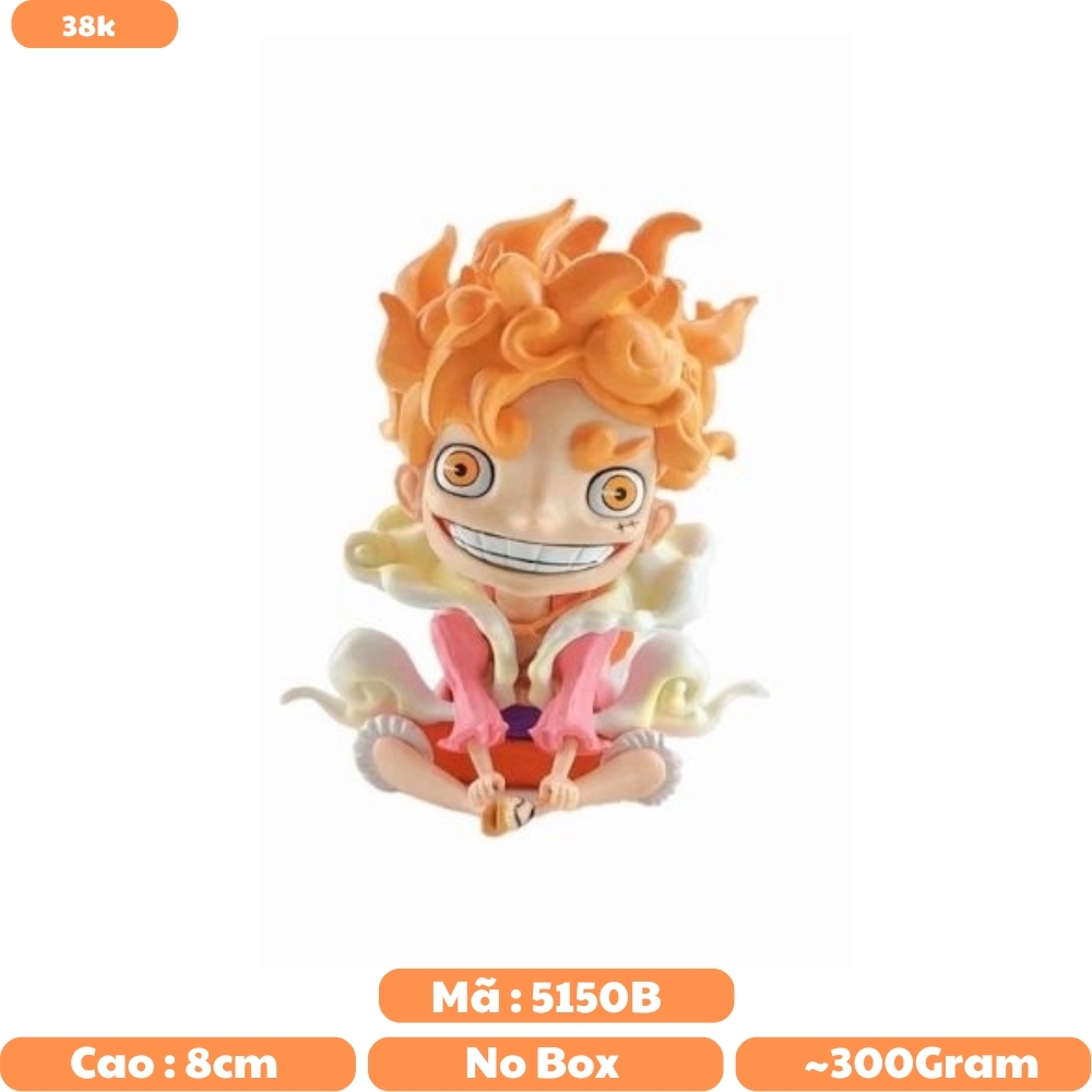 Mô hình đồ chơi - Luffy gear 5 nika màu cam chibi siêu dễ thương - OnePiece - no box - K25-T1-S11