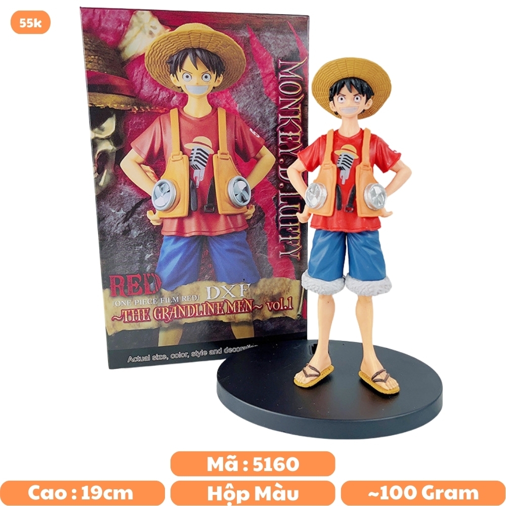 Mô Hình OnePiece Luffy dáng đứng siêu đẹp cao 19cm nặng 100g , Figure OnePiece - có hộp màu - K18-T2-S9