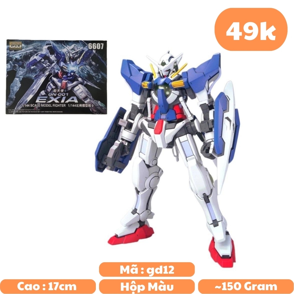 Mô hình XG Gundam EXIA GN-001 + Cao 17cm - nặng 130gram + có Box - SKU : 6607 - Figure Gundam - Có hộp màu - K27-T3-S1