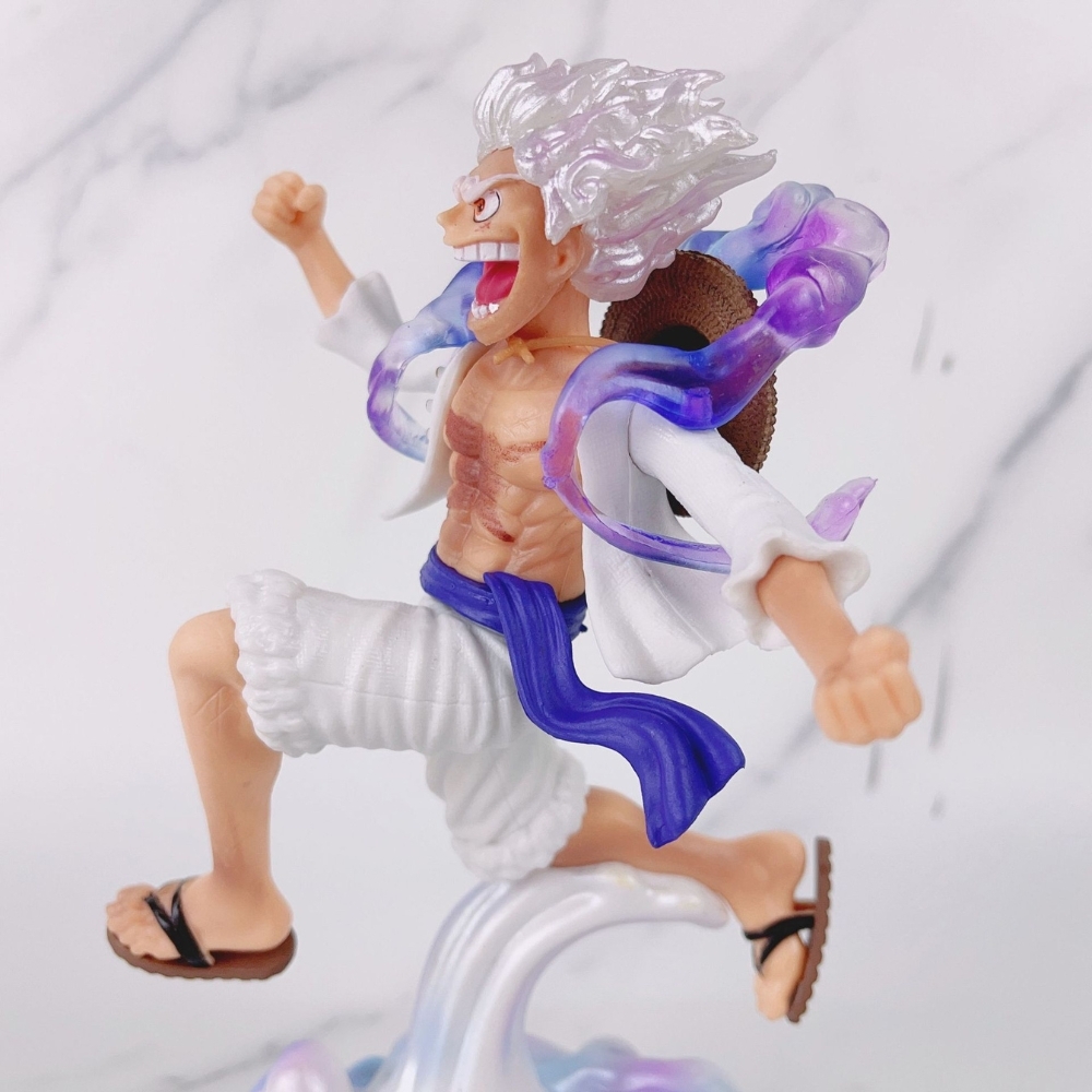 Mô hình OnePiece Luffy gear 5 trạng thái chiến đấu - Cao 19cm - nặng 300gram - Figure One Piece - Hộp Màu -  K18-T1-S8