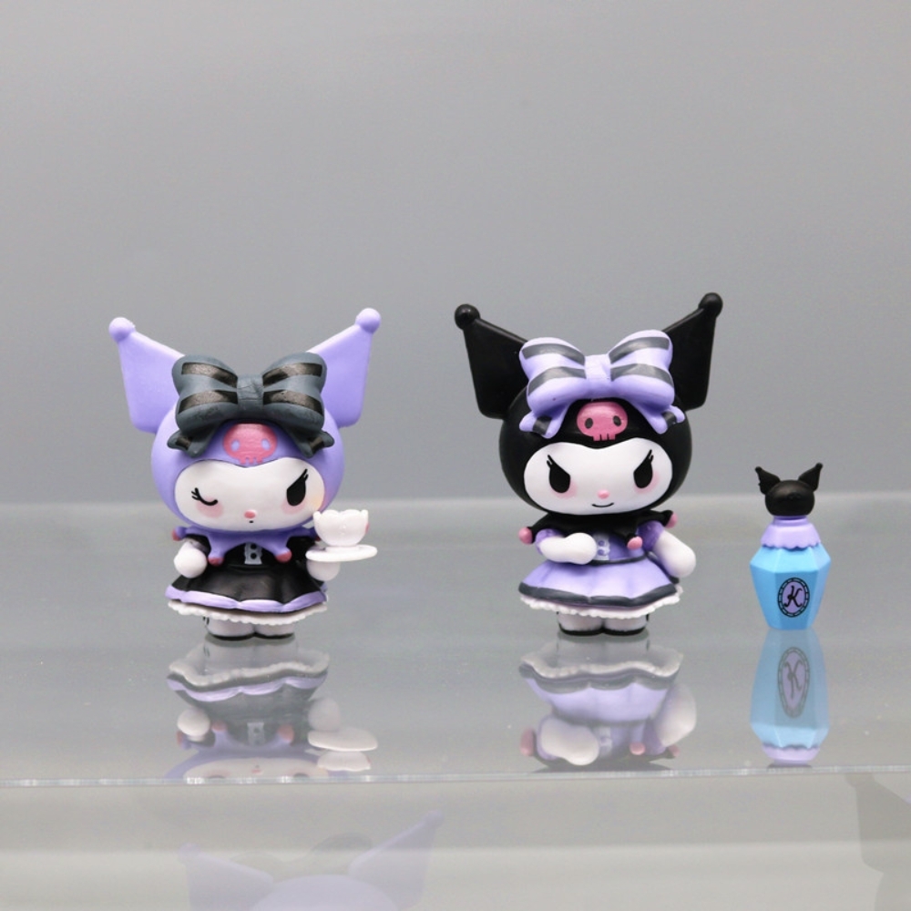 Mô Hình Kuromi bộ 6 hộp kuromi bản B - Cao 6-7cm - Nặng 500gram - Bọc Túi Opp - Hộp Màu - K33-T1-S6