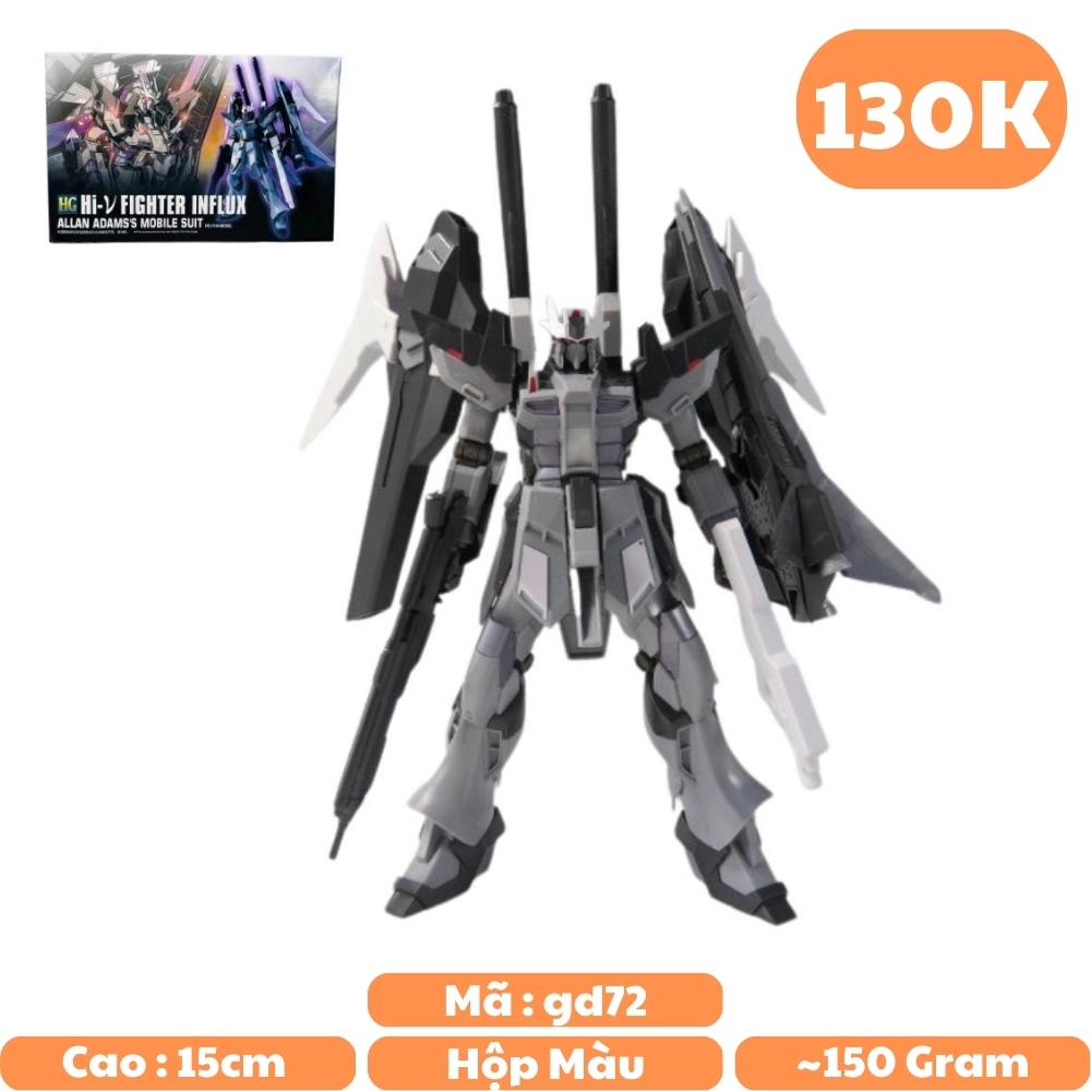 Mô hình Gundam HG Hi-V FIGHTER INFLUX -  Cao 15cm - nặng 150gram -  Figure Gundam - Có hộp màu - SKU : XF-03 - K27-T4-S5