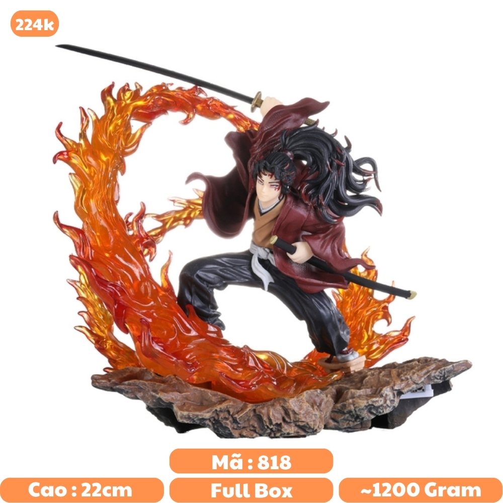 Hàng Loại 1 - Mô Hình Tsugikuni Yoriichi chiến đấu - có led - cao 22cm - Full box - Kimetsu No Yaiba - Có Hộp Màu - K2-T4-S1