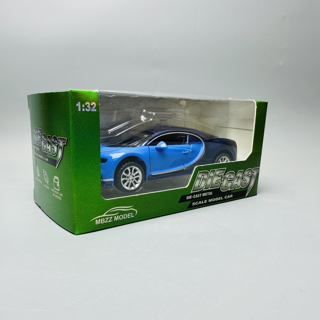 Mô Hình xe Bugati đen xanh tỉ lệ 1:32 Hợp kim có thể mở cửa - bánh sau chạy cót - Dài 12.5cm - rộng 6cm - cao 3cm nặng : 200gram - FULL BOX : box màu SKU : oto205 - K66-T1-S4
