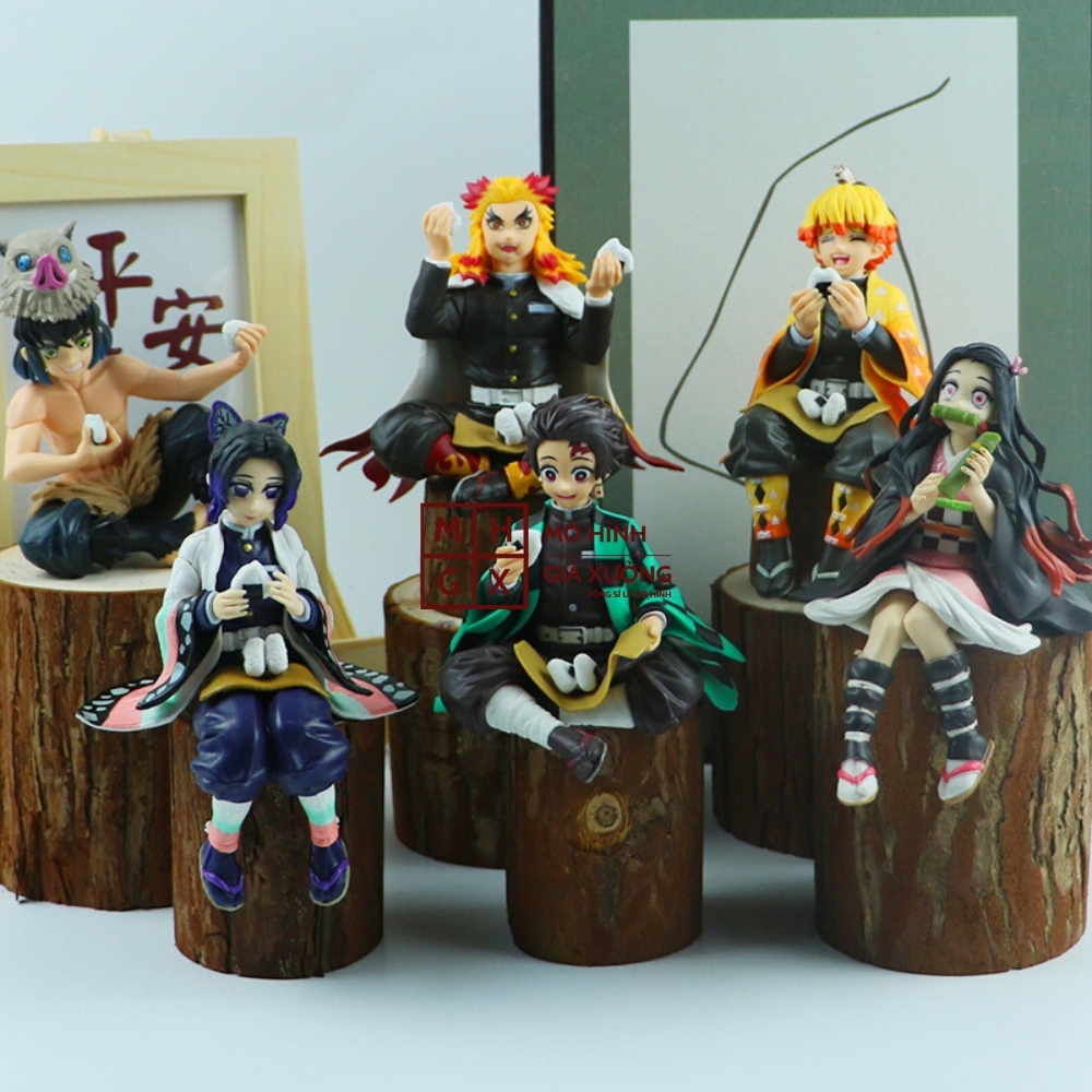 Mô Hình Kimetsu No Yaiba Viêm Trụ dáng ngồi cao 12cm - Figure Thanh gươm diệt quỷ - Có Vỏ Hộp màu