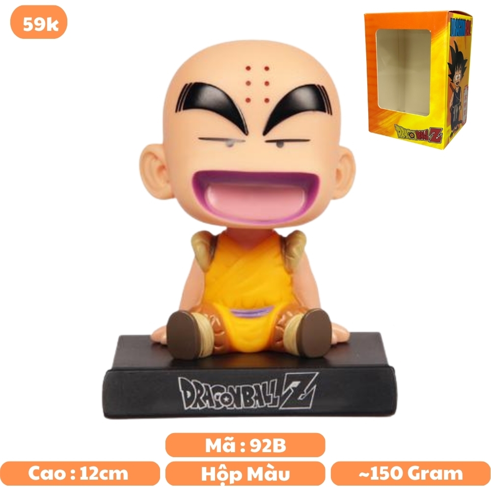 Mô Hình đồ chơi - Krillin Lắc Đầu - Dragon Ball - Bộ lắc đầu - Có Hộp Màu - K71-T2-S2