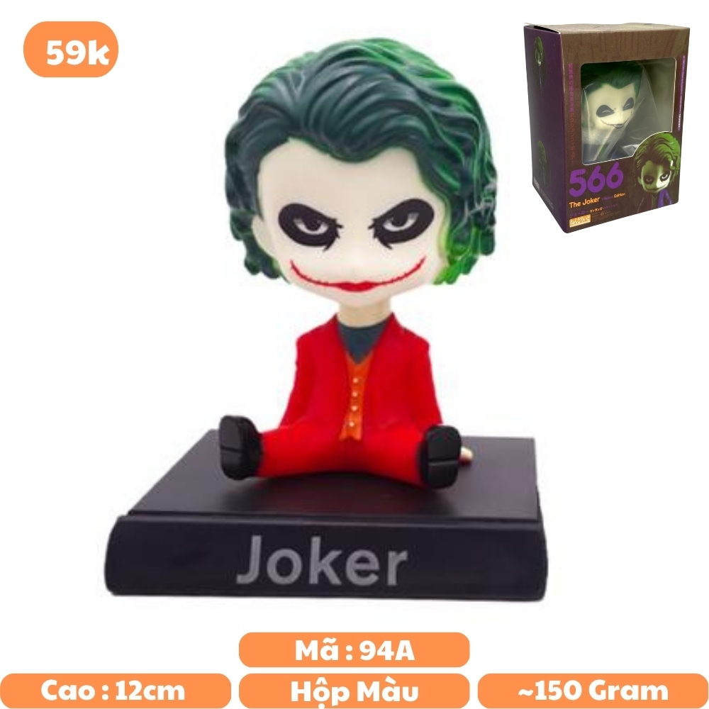 Mô Hình đồ chơi - Joker Chibi  lắc đầu - Bộ lắc đầu - Có Hộp Màu - K73-T2-S2