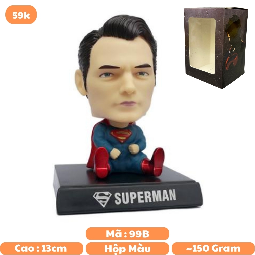 Mô Hình đồ chơi - Suppermen lắc đầu - Bộ lắc đầu - K74-T3-S4