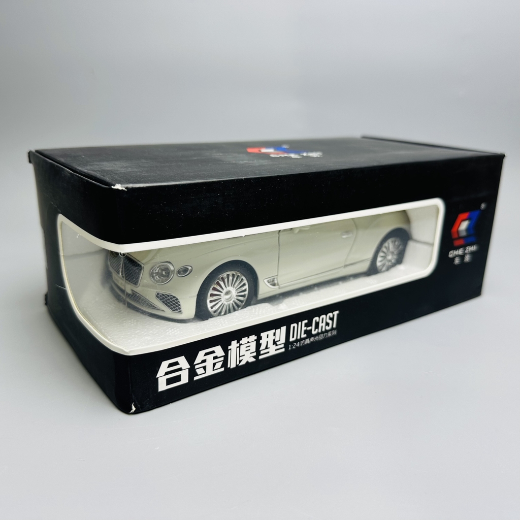 Mô Hình Xe benley trắng 1:24 Hợp kim - Có tiếng - đèn pha sáng - Dài 20cm - rộng 8.5cm - cao 6cm - nặng ~ 1000gram - FULL BOX : box màu SKU : oto248 - K63-T4-S3