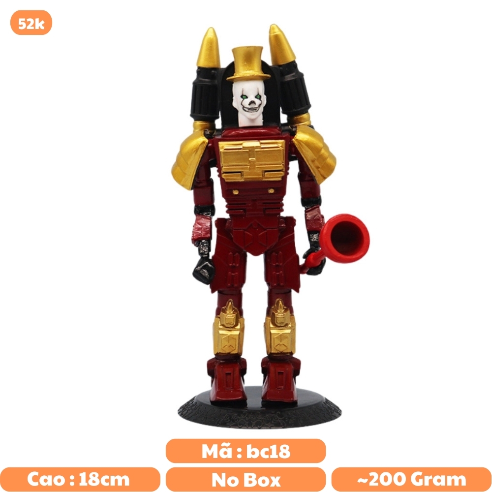 Mô Hình Toilet Man Đỏ Mặt Hề nhân vật trong Skibidi Toilet - Cao 18cm - nặng 200Gram - Bọc túi OPP - No Box - K22-T1-K8