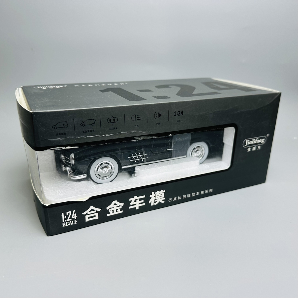 Mô Hình Xe mẹc cổ màu đen 1:24 Hợp kim - Có tiếng - đèn pha sáng - Dài 21cm - rộng 8cm - cao 6cm - nặng ~ 1000gram - FULL BOX : box màu SKU : oto250 - K63-T3-S6