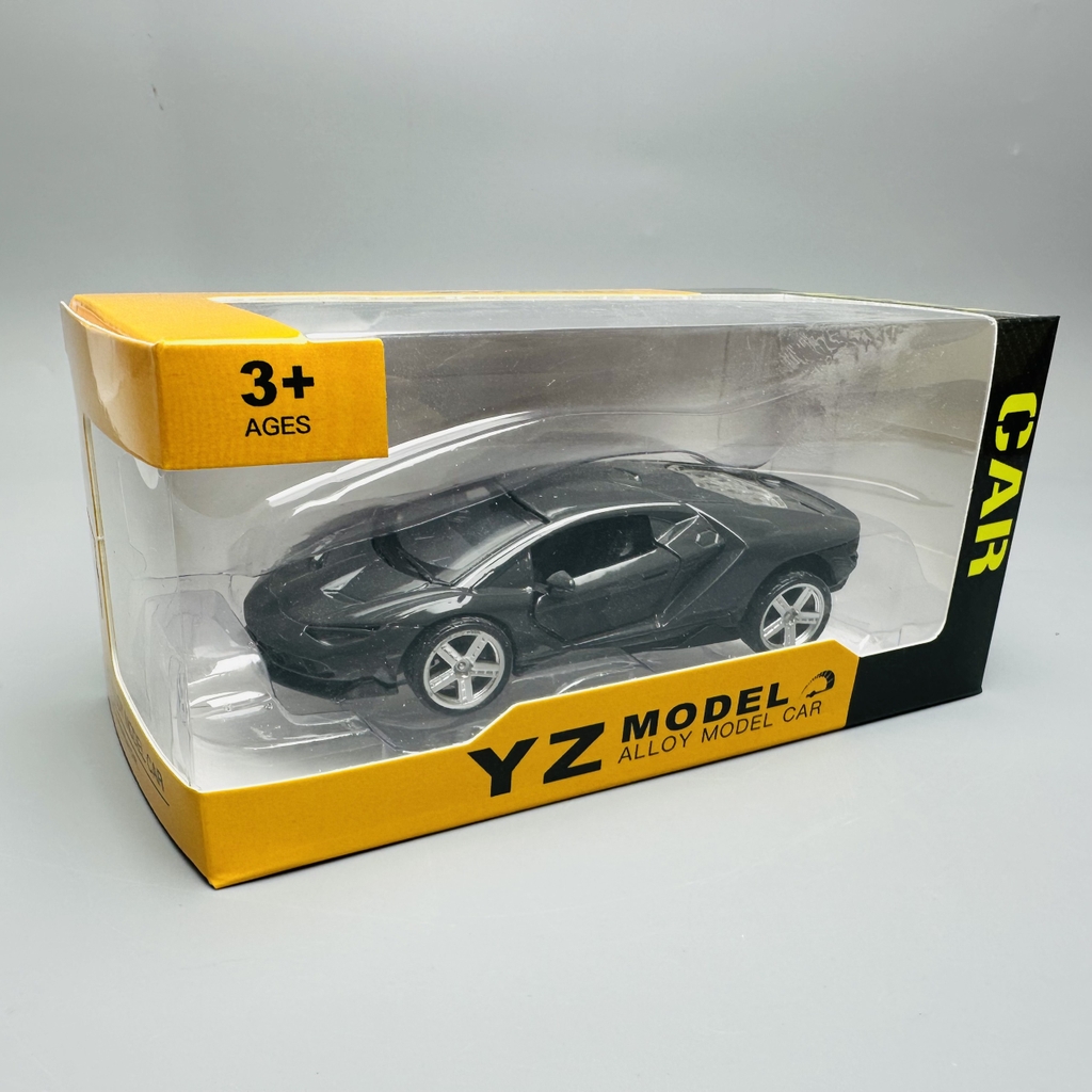 Mô Hình xe lambor đen tỉ lệ 1:36 Hợp kim có thể mở cửa - bánh sau chạy cót - Dài 12cm - rộng 5.5cm - cao 3cm nặng : 200gram - FULL BOX : box màu SKU : oto183 - K63-T1-S9