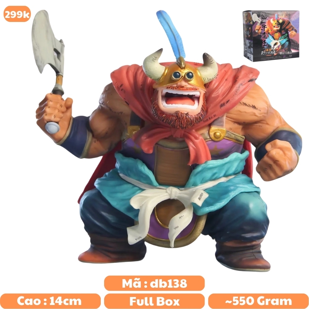 Mô hình DragonBall Ox King ( ngưu ma vương ) Bố chichi - Cao 14cm - nặng 550gram + phụ kiện : Rìu - Dragon Ball - Có Hộp Carton - K50-T6-S2