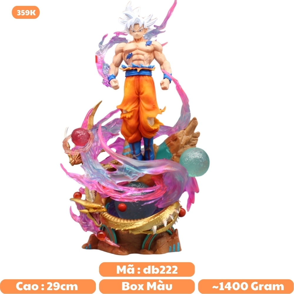 Mô Hình Dragon Ball Songoku ultral vô cực Có Led - Cao 29cm - Nặng 1400gram - Figure DragonBall - Có Hộp Màu - Full Box - N1-K27-T5-S1