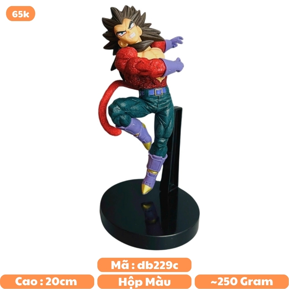 Mô Hình Vegeta ssj4 dáng bay - Cao 20cm - nặng 250gram - Phụ kiện : Đế - bọc túi OPP - có hộp màu - K6-T2-S3