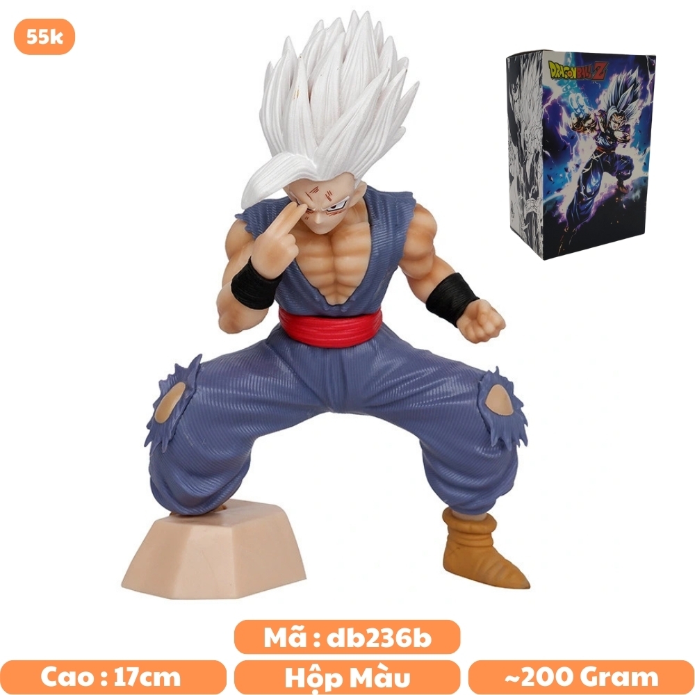Mô hình DragonBall Gohan Best Chỉ Tay lên mặt - Cao 17cm - nặng 250gram - Dragon Ball - bọc túi OPP + hộp màu-K28-T1-S9