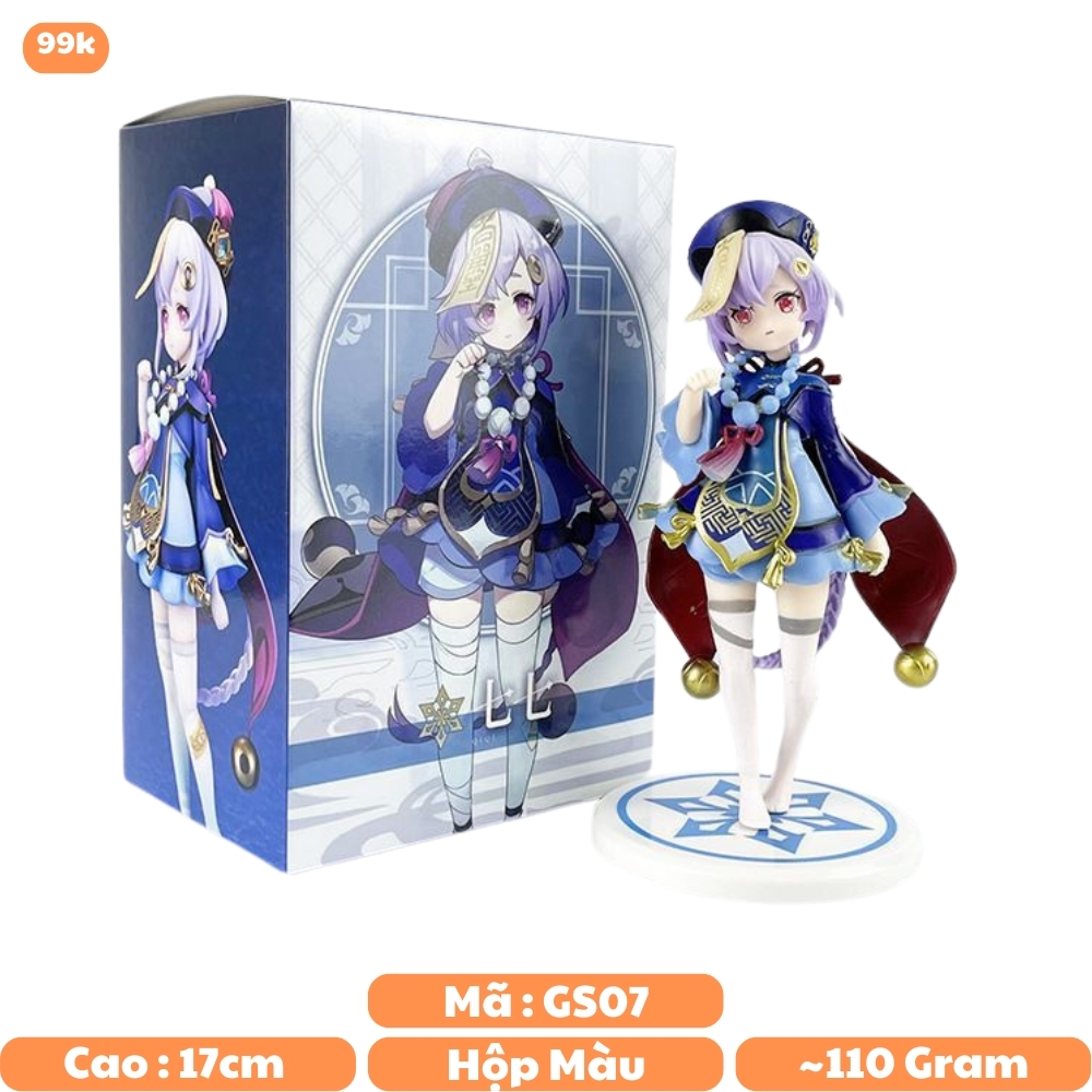 Mô Hình Genshin Impact Qiqi siêu đẹp - cao 17cm - nặng 110 gram - Figure  Genshin Impact - Có Hộp màu - K20-T1-S4