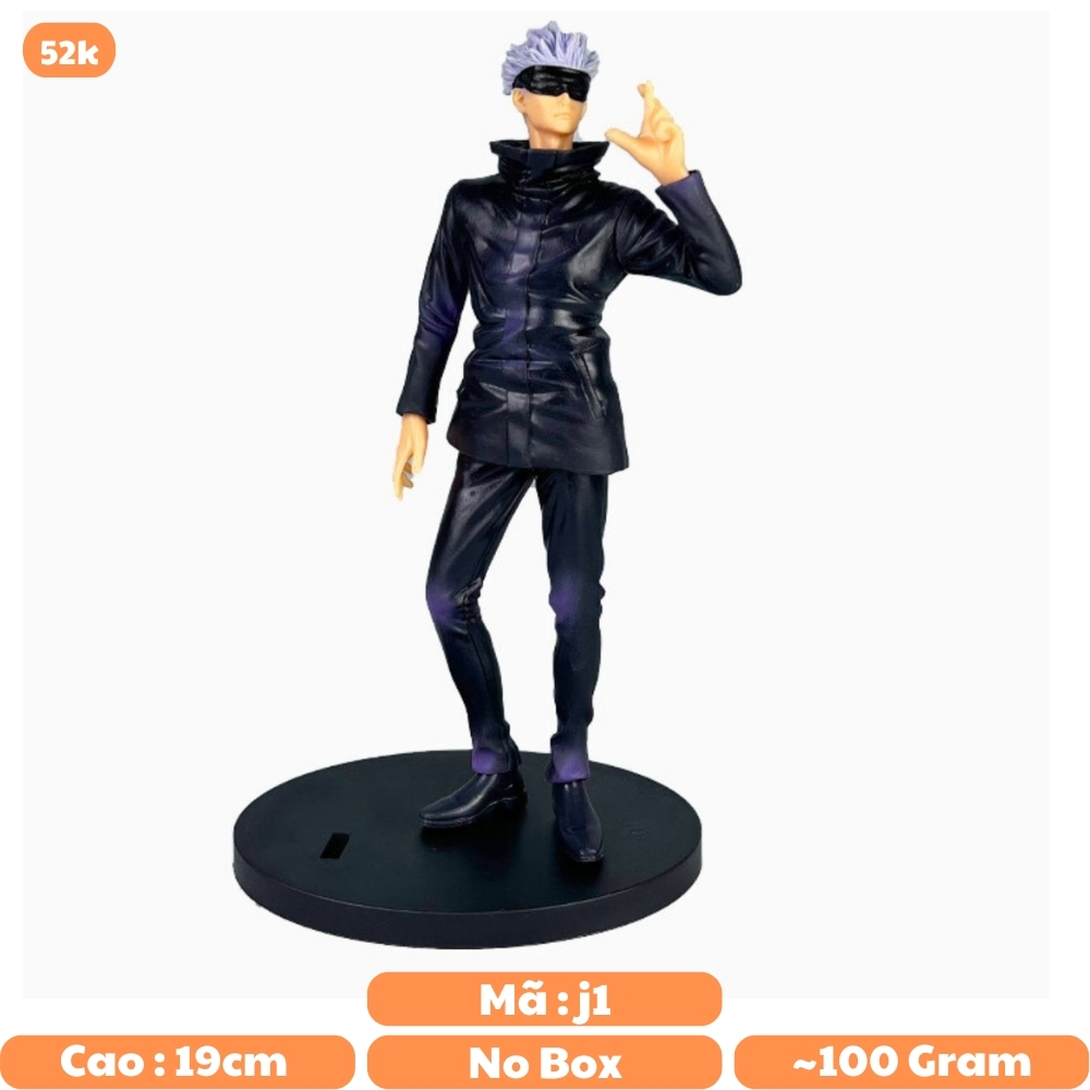 Mô Hình Gojo Satoru bịt mắt - Cao 21cm - nặng 140Gram - No Box : bọc túi OPP - Figure anime Jujutsu Kaisen - K59-T2-S1