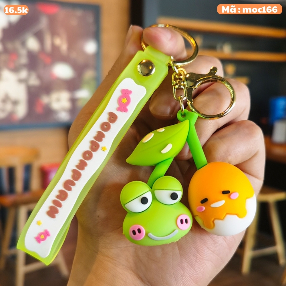 móc khóa ếch và vịt - Dây móc dài : 10cm - Mô Hình Cao : 6cm - Nặng : 50gram - No Box : bọc túi OPP K77-T7-S5