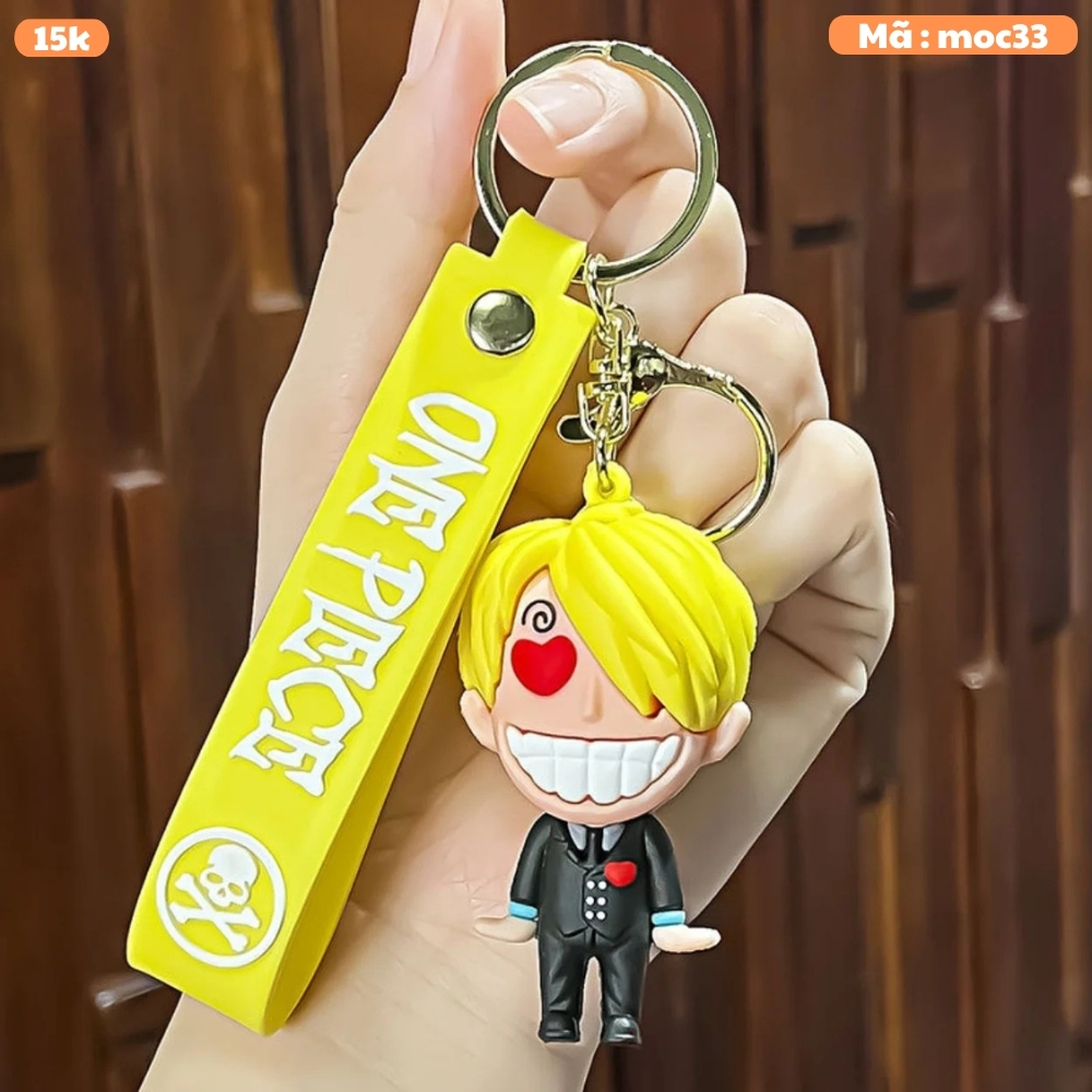 Móc Khóa Sanji - Dây móc dài : 11cm - Mô Hình Cao : 7.5cm - Nặng : 50gram - No Box : bọc túi OPP - K79-T1-S10