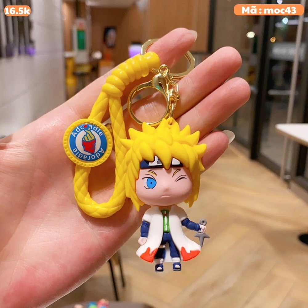 Móc Khóa Minato cầm vũ khí  - Dây móc dài : 9.5cm - Mô Hình Cao : 7cm - Nặng : 50gram - No Box : bọc túi OPP -  K78-T6-S5