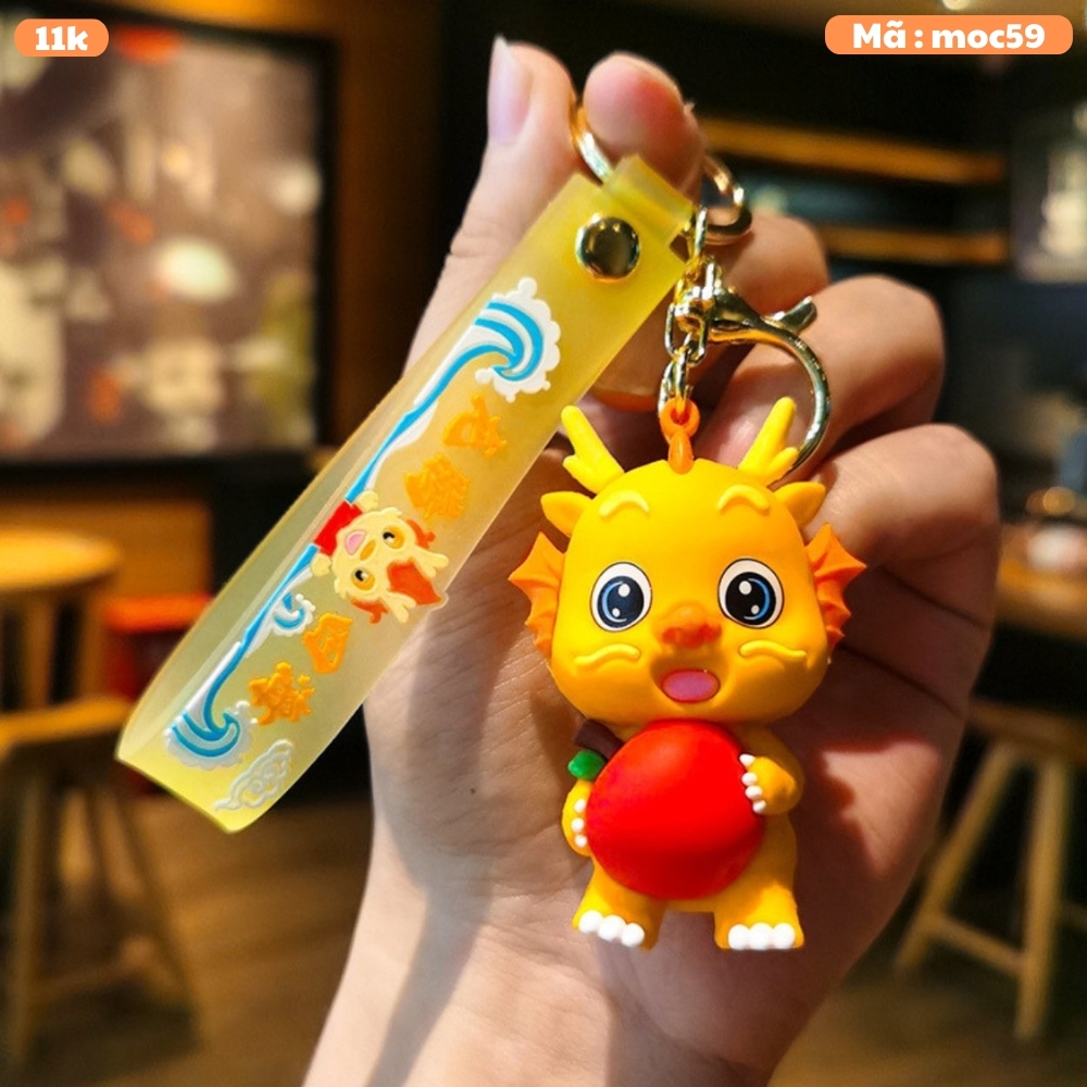 Móc Khóa Rồng vàng- Dây móc dài : 10cm - Mô Hình Cao : 7cm - Nặng : 50gram - No Box : bọc túi OPP - K78-T3-S9