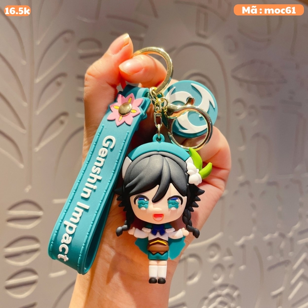 Móc Khóa Genshin Impact Venti - Dây móc dài : 10cm - Mô Hình Cao : 7cm - Nặng : 50gram - No Box : bọc túi OPP - K75-T3-S3