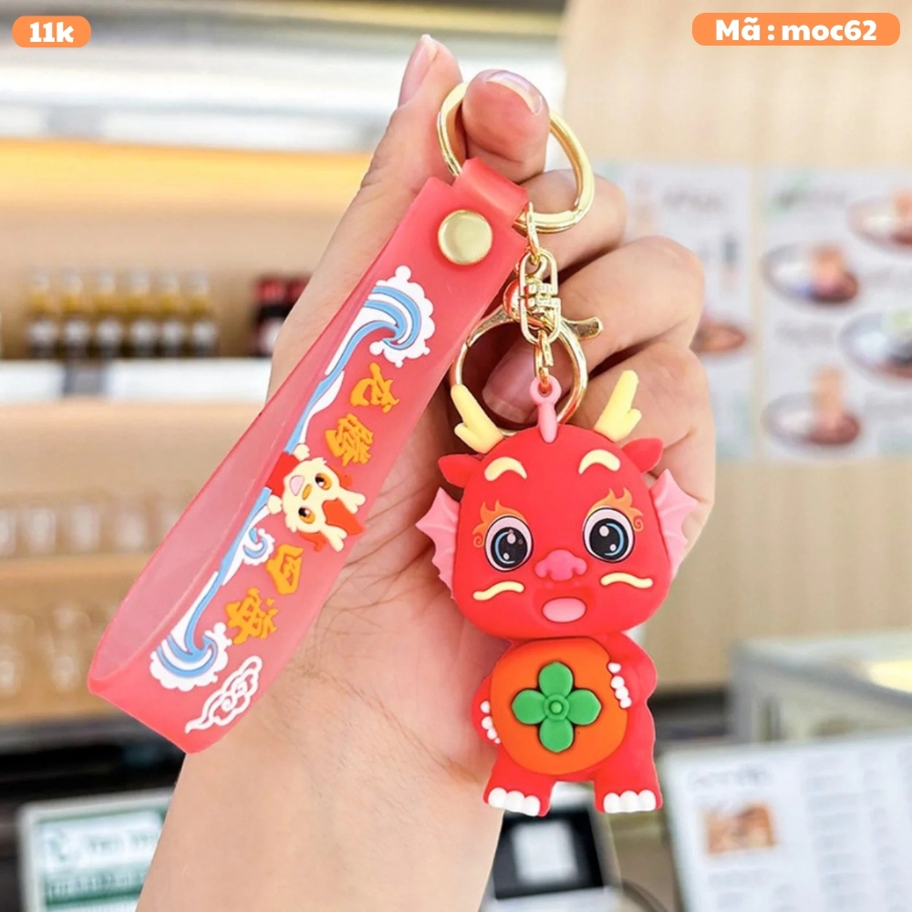 Móc Khóa Rồng đỏ  - Dây móc dài : 10cm - Mô Hình Cao : 7cm - Nặng : 50gram - No Box : bọc túi OPP - K79-T2-S4