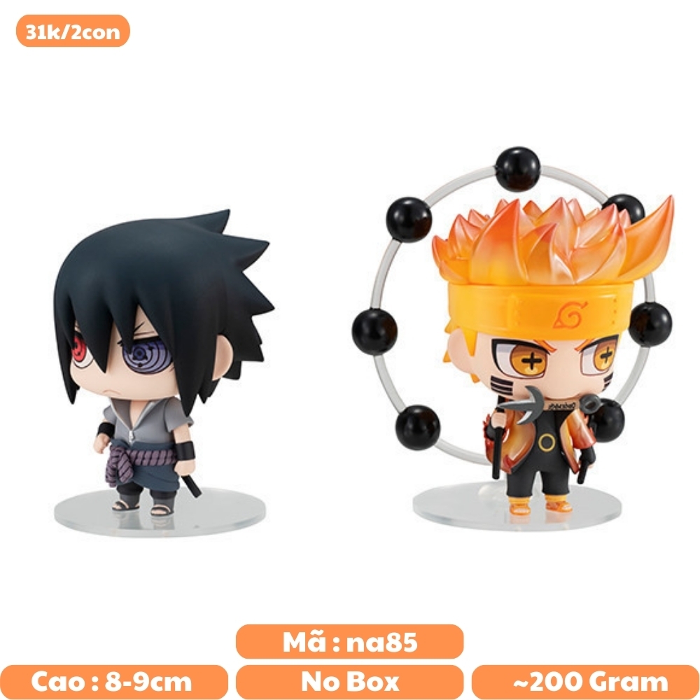 Mô hình Naruto Bộ 2 nhân vật Naruto - Sasuke - Cao 8-9cm - nặng 200gram - Figure Naruto - No Box - K3-T3-S1