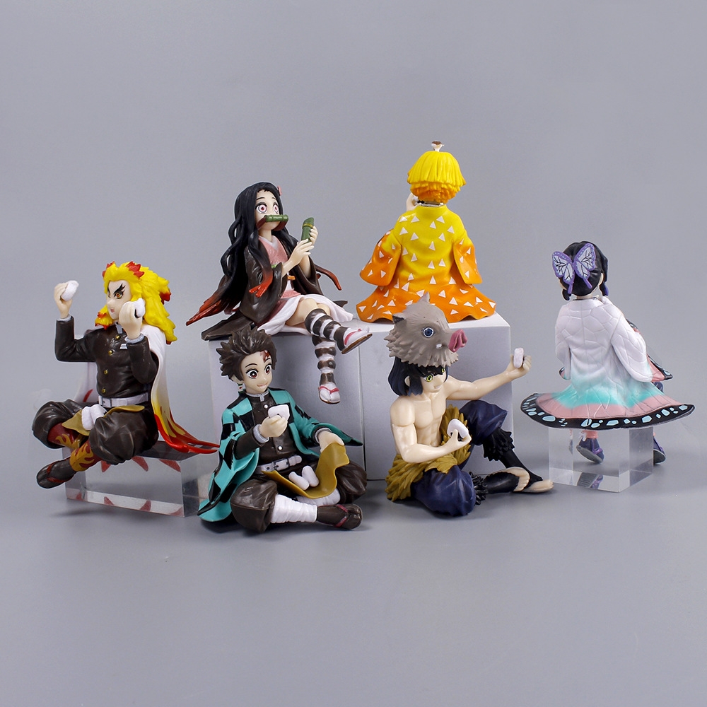 Mô Hình Kimetsu No Yaiba Zenitshu dáng ngồi cao 13cm - Figure Thanh gươm diệt quỷ - No Box - K1-T2-S8