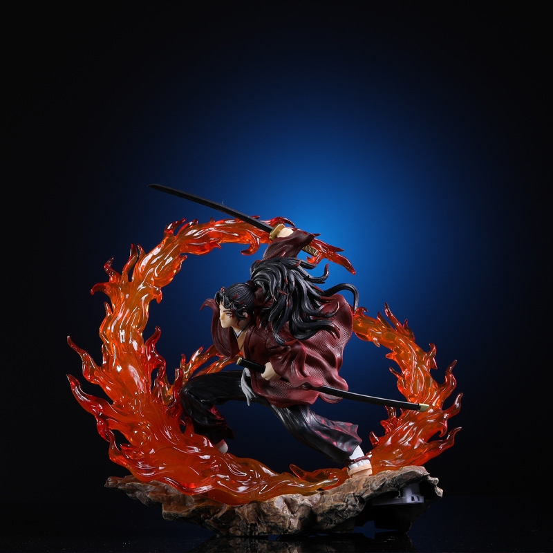 Hàng Loại 1 - Mô Hình Tsugikuni Yoriichi chiến đấu - có led - cao 22cm - Full box - Kimetsu No Yaiba - Có Hộp Màu - K2-T4-S1