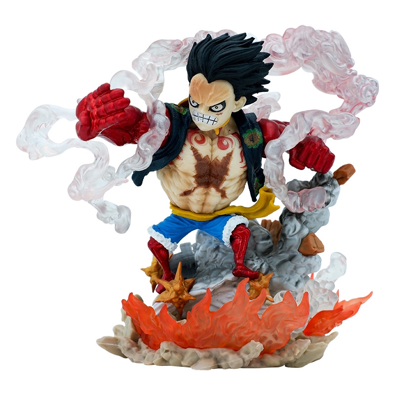 Mô Hình One Piece Luffy gear 4 trạng thái chiến đấu - Cao 13cm - Nặng 350 gram - No box -