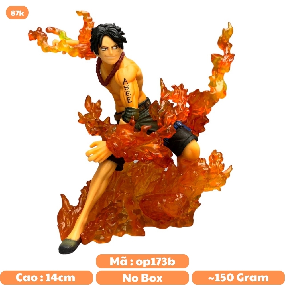 Mô Hình OnePiece Ace Chiến đấu trong bộ 2 Luffy vs Ace - Cao 14cm - nặng 130Gram , Figure OnePiece - no box - K25-T2-S7
