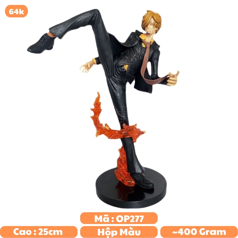 Mô Hình OnePiece Sanji đá cao siêu ngầu Cao : 25cm nặng 400g - One Piece - Bọc Túi Opp - Hộp Màu - K18-T1-S9