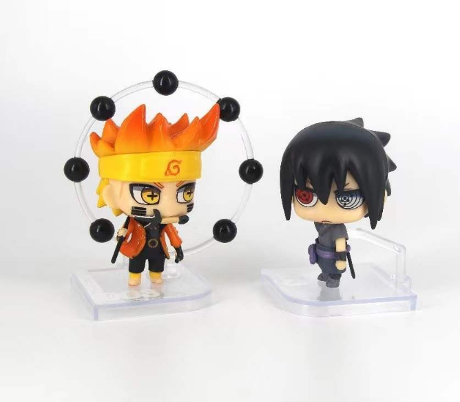 Mô hình Naruto Bộ 2 nhân vật Naruto - Sasuke - Cao 8-9cm - nặng 200gram - Figure Naruto - No Box - K3-T3-S1