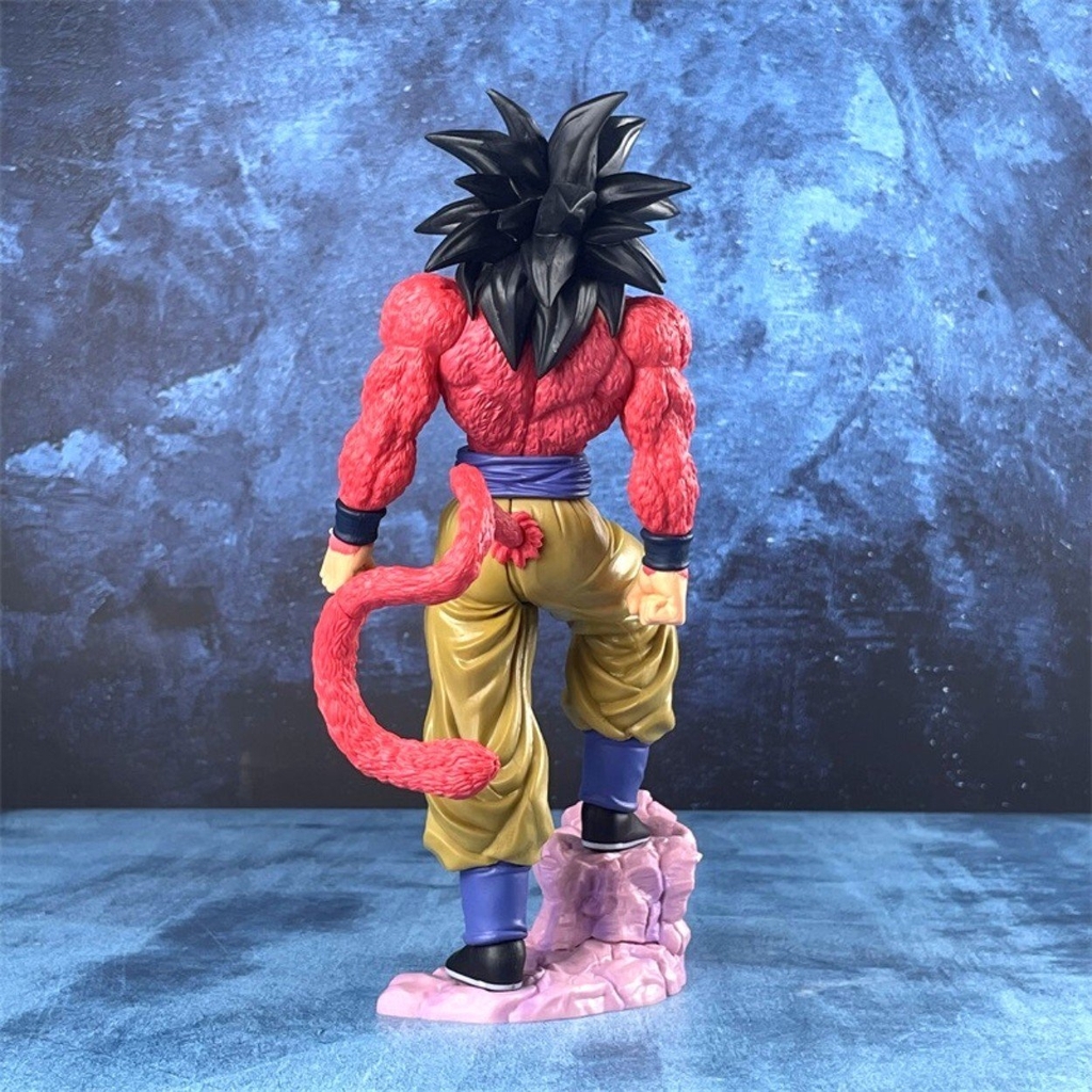 Mô hình DragonBall SonGoku SSJ4 đứng trên đá  Cao 25cm - Nặng 700 Gram - Dragon Ball - Có Hộp màu -K4-T1-S2