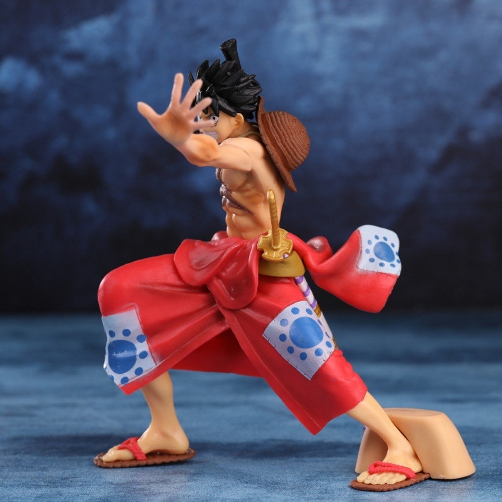 Mô Hình OnePiece Luffy wano siêu ngầu + phụ kiện cao 22cm nặng 680g - One Piece - box màu - K22-T4-S6 (E-15)