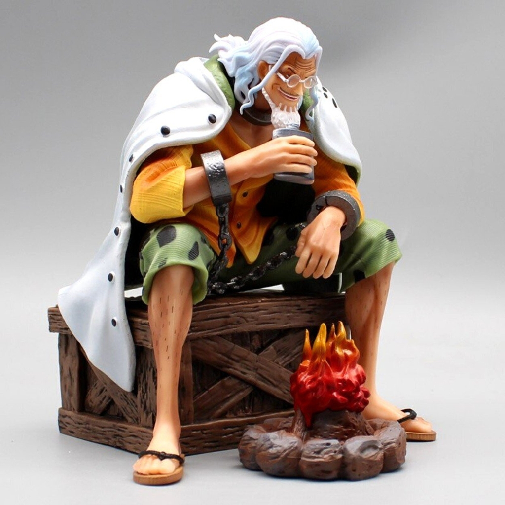 Mô Hình OnePiece Mô Hình Silvers vua bóng tối - Cao 15,5cm - rộng 12cm - nặng 800gram + FULL BOX + phụ kiện có xích tay + bếp lửa ( có LED ) + thùng gỗ -