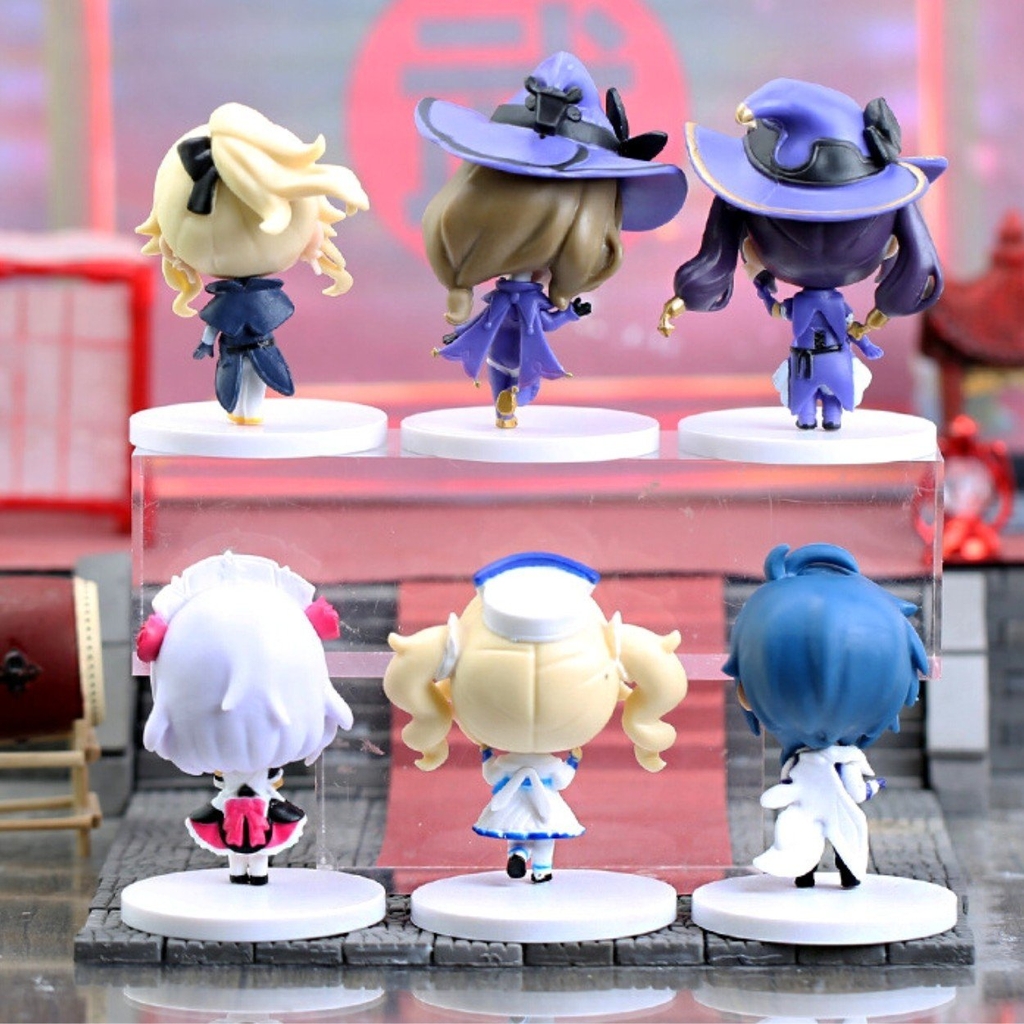Mô Hình Genshin Bộ 6 nhân vật Jean , Lisa , Barbara , Noelle , Mona , Kaeya cao 10cm nặng 400 gram - Figure  Genshin Impact - no box - K21-T2-S12