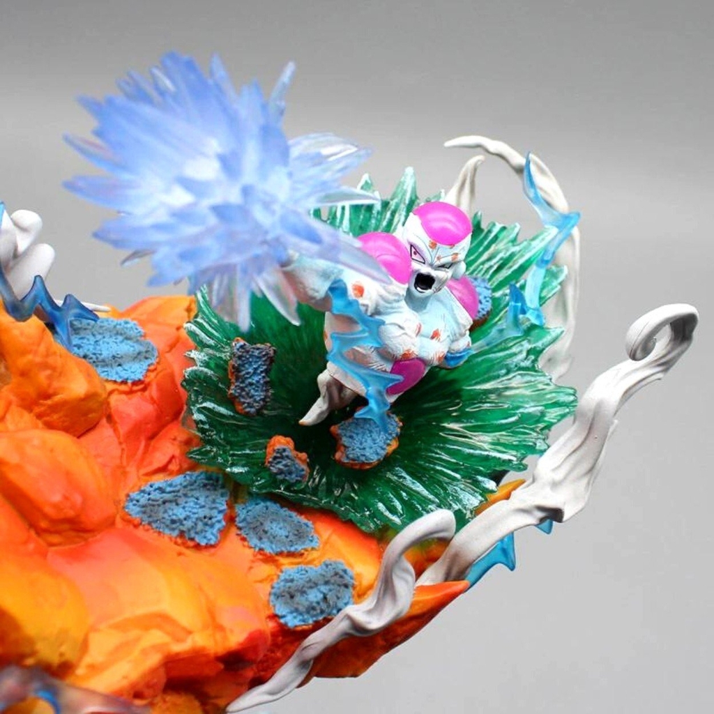 Mô hình DragonBall Goku đại chiến Frieza - Cao 21cm - rộng 26cm - nặng 500gram + FULL BOX + Phụ kiện đi kèm : LED + hiệu ứng ở tay - Dragon Ball - Có Hộp màu  K6-T4-S8