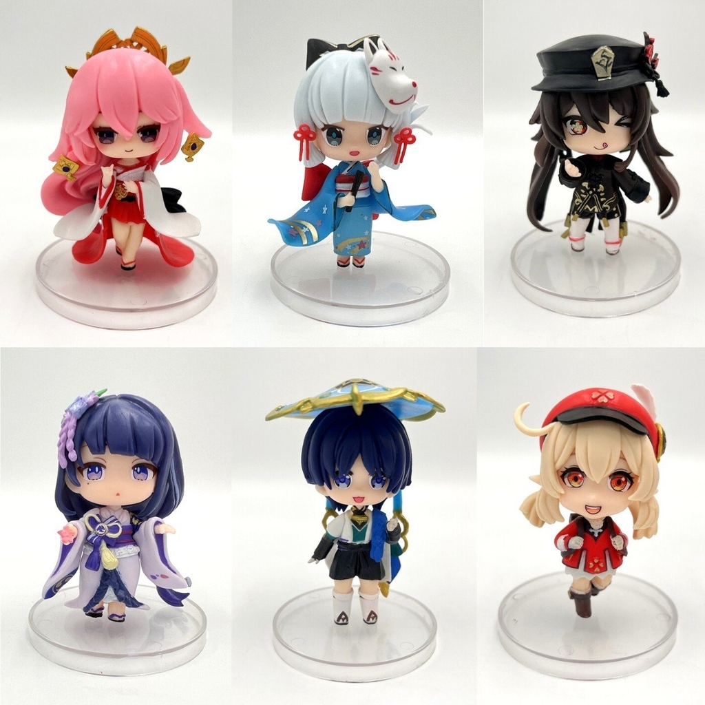 Mô Hình Genshin Bộ 6 nhân vật Genshin Chibi - Cao 10cm - nặng 400gram - Phụ kiện : đế + No Box : bọc túi - Figure  Genshin Impact - no box - K23-T3-S1