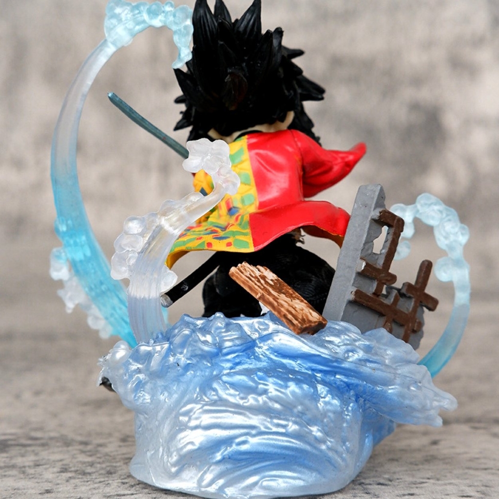 Mô Hình Kimetsu No Yaiba Thủy trụ Tomioka Giyuu chibi chiến đấu - Cao 10cm - nặng 145gram - Phụ kiện : kiếm - Figure Thanh gươm diệt quỷ - Có Vỏ Hộp màu - K2-T3-S8