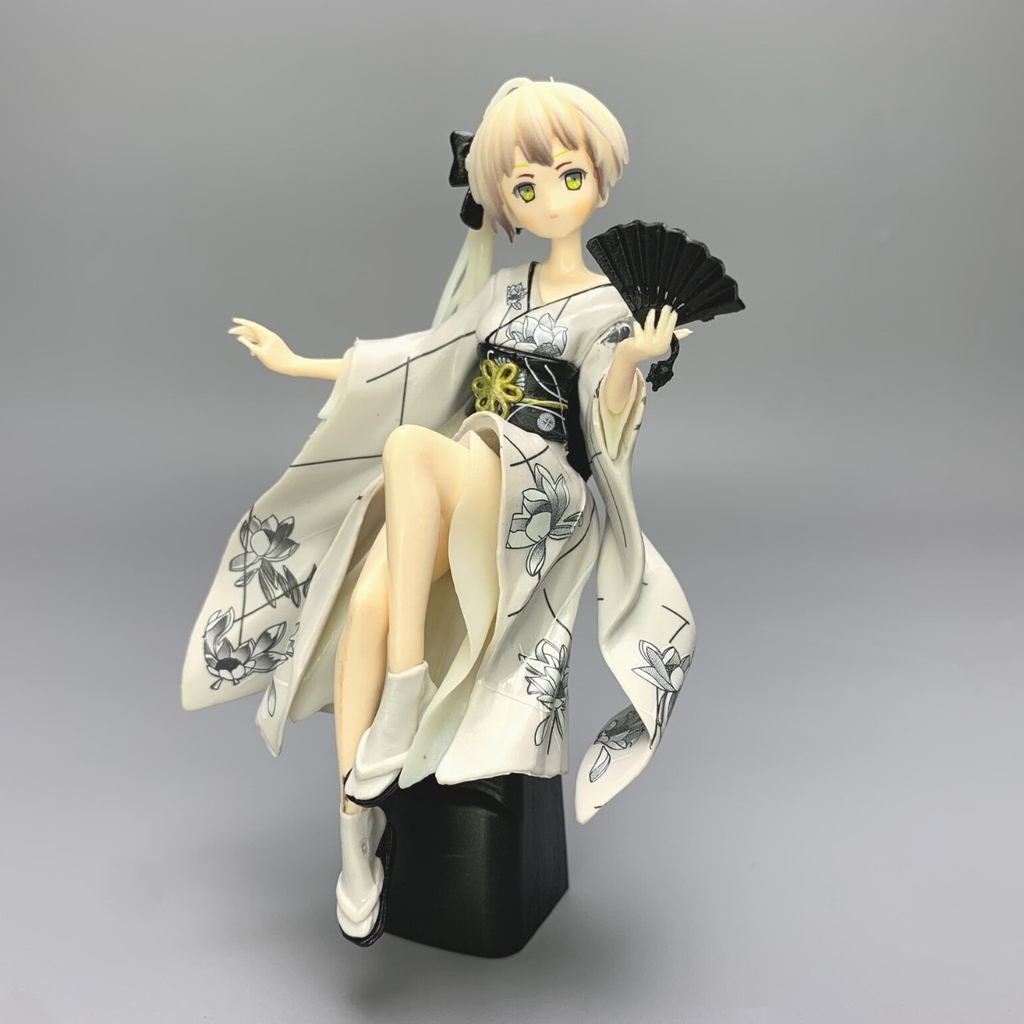 Mô Hình Kasugano Sora váy kimono Trắng - Cao 9cm - nặng 100gram - Phụ kiện : không đế + 1 tay cầm quạt + 1 tay cầm kiếm + Miếng dán - Figure Kasugano Sora - No Box