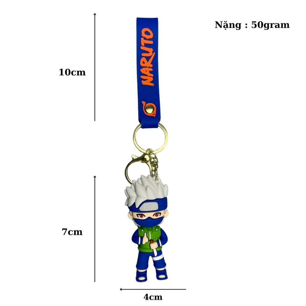 Móc Khóa Kakashi - Dây móc dài : 10cm - Mô Hình Cao : 7cm - Nặng : 50gram - No Box : bọc túi OPP K78-T4-S8
