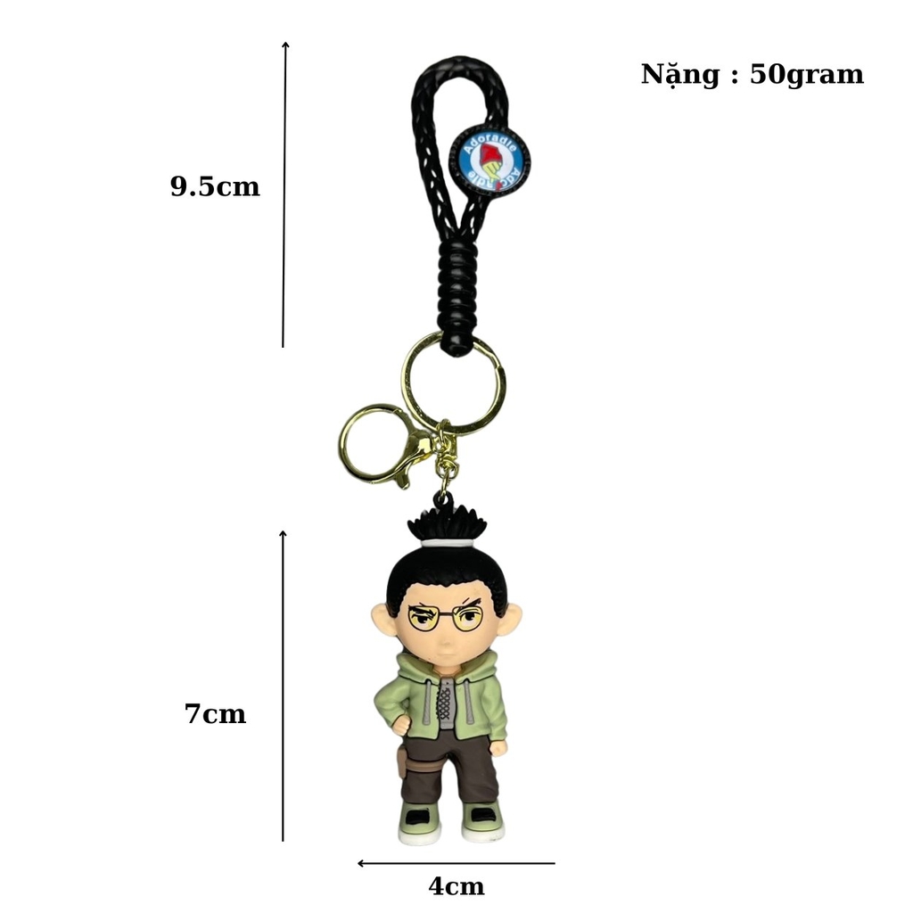 Móc Khóa Shikamaru - Dây móc dài : 9.5cm - Mô Hình Cao : 7cm - Nặng : 50gram - No Box : bọc túi OPP - K77-T4-S1