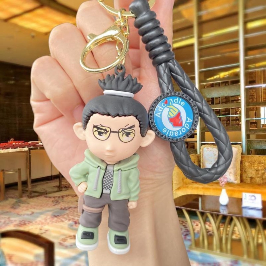 Móc Khóa Shikamaru - Dây móc dài : 9.5cm - Mô Hình Cao : 7cm - Nặng : 50gram - No Box : bọc túi OPP - K77-T4-S1