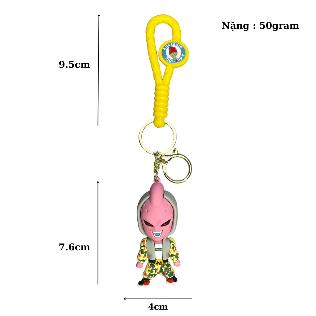 Móc Khóa Majinbuu gầy - Dây móc dài : 9.5cm - Mô Hình Cao : 7.6cm - Nặng : 50gram - No Box : bọc túi OPP K79-T4-S8