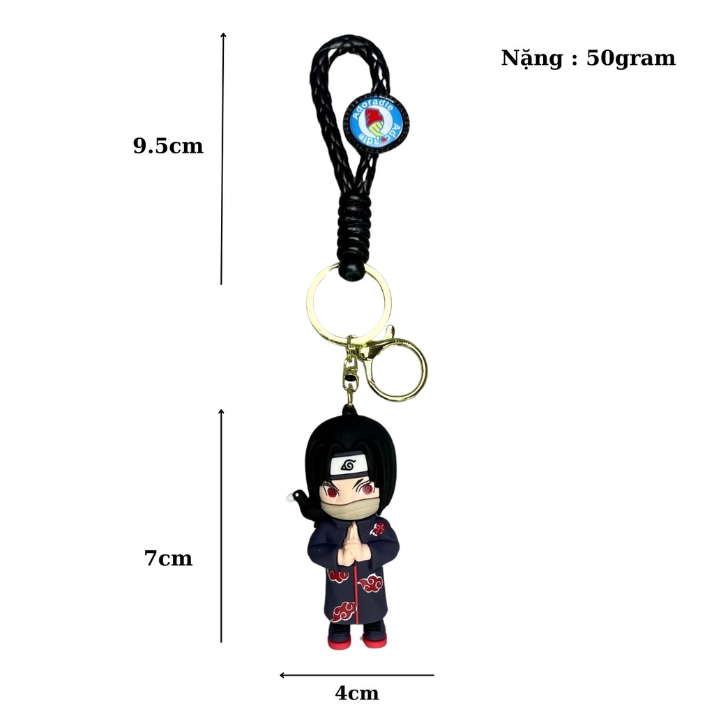 Móc Khóa Itachi - Dây móc dài : 9.5cm - Mô Hình Cao : 7cm- Nặng : 50gram - No Box : bọc túi OPP -K78-T3-S4