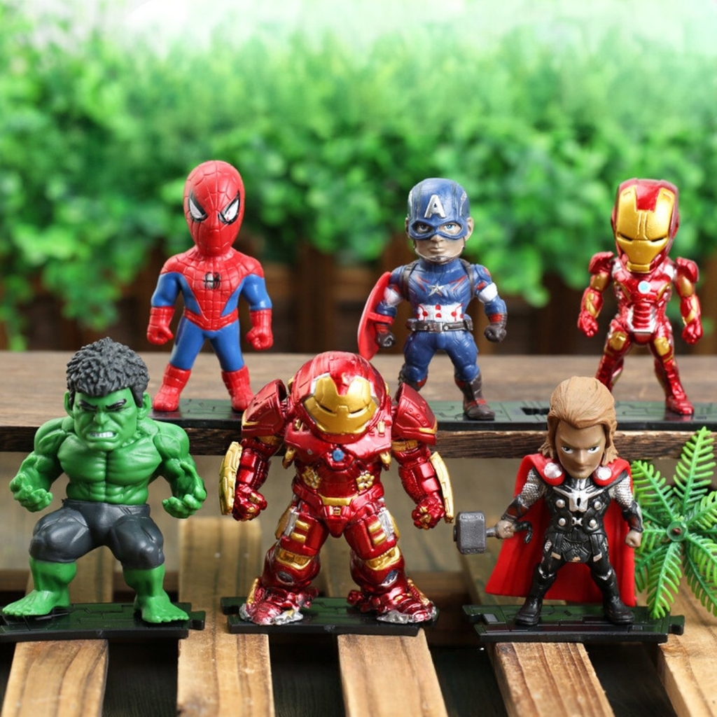 Mô Hình Avenger Bộ 6 các nhân vật siêu anh hùng  - Cao 7cm - nặng 300gram - No Box - Figure Avenger - Bọc túi - No box -K12-T1-S6