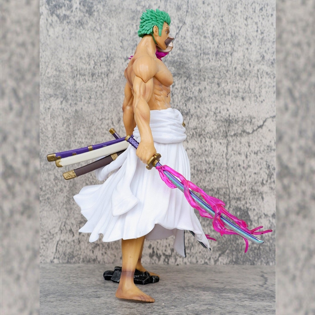 Mô Hình OnePiece  Zoro wano - Cao 24cm - nặng 400gram - Phụ kiện : 4 đầu + 3 kiếm + 3 haki -  Figure OnePiece - túi opp - no box